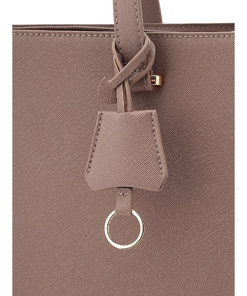 Perfect Suit FActory（パーフェクトスーツファクトリー）の「サフィアーノ　スクエアトートバッグ（ビジネスバッグ・レディース・ブラック/ピンク系その他/ライトグレー・FREE）」の13枚目の写真