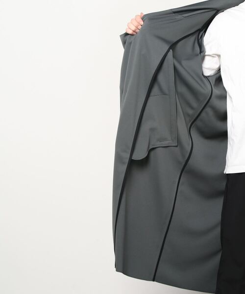 my beautiful landlet（マイビューティフルランドレット）の「【my beautiful landlet】 sandan smooth jersey long coat（トレンチコート・メンズ・ブラウン/グレー/オフホワイト・0/1）」の12枚目の写真