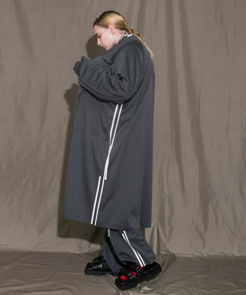 my beautiful landlet（マイビューティフルランドレット）の「【my beautiful landlet】 sandan smooth jersey long coat（トレンチコート・メンズ・ブラウン/グレー/オフホワイト・0/1）」の2枚目の写真