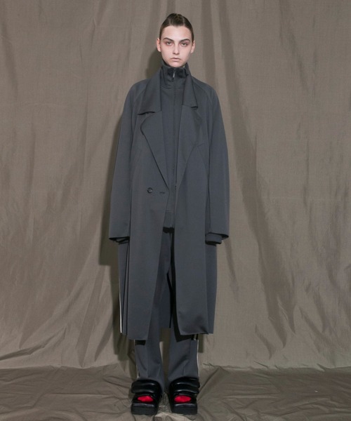 my beautiful landlet（マイビューティフルランドレット）の「【my beautiful landlet】 sandan smooth jersey long coat（トレンチコート・メンズ・ブラウン/グレー/オフホワイト・0/1）」の6枚目の写真