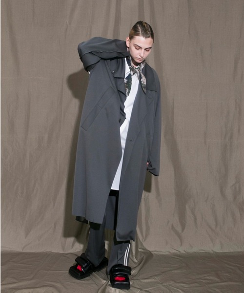 my beautiful landlet（マイビューティフルランドレット）の「【my beautiful landlet】 sandan smooth jersey long coat（トレンチコート・メンズ・ブラウン/グレー/オフホワイト・0/1）」の11枚目の写真