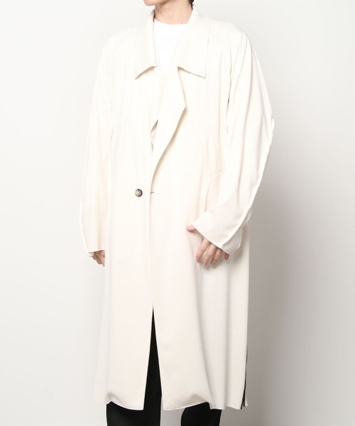 my beautiful landlet（マイビューティフルランドレット）の「【my beautiful landlet】 sandan smooth jersey long coat（トレンチコート・メンズ・ブラウン/グレー/オフホワイト・0/1）」の7枚目の写真