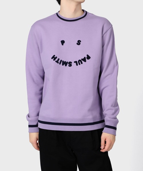 PS Paul Smith（ピーエスポールスミス）の「PS Paul Smith Happy クルーネックスウェット / 122506 668UP（スウェット・メンズ・ブルー/ネイビー/ライラック/ブラック・XX-LARGE/MEDIUM/SMALL/LARGE/X-LARGE）」の5枚目の写真