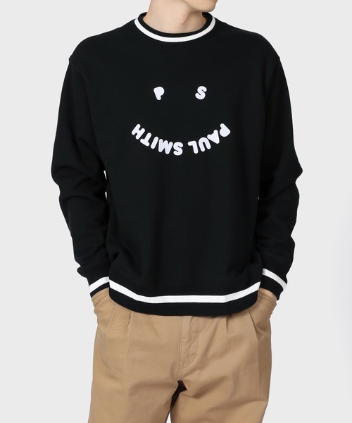 PS Paul Smith（ピーエスポールスミス）の「PS Paul Smith Happy クルーネックスウェット / 122506 668UP（スウェット・メンズ・ブルー/ネイビー/ライラック/ブラック・XX-LARGE/MEDIUM/SMALL/LARGE/X-LARGE）」の19枚目の写真