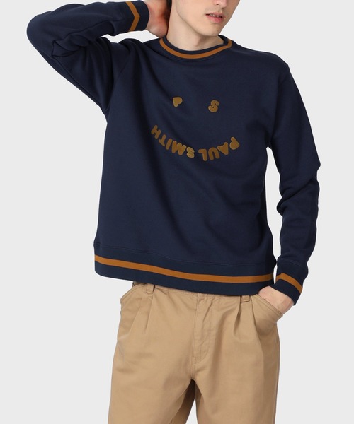 PS Paul Smith（ピーエスポールスミス）の「PS Paul Smith Happy クルーネックスウェット / 122506 668UP（スウェット・メンズ・ブルー/ネイビー/ライラック/ブラック・XX-LARGE/MEDIUM/SMALL/LARGE/X-LARGE）」の15枚目の写真