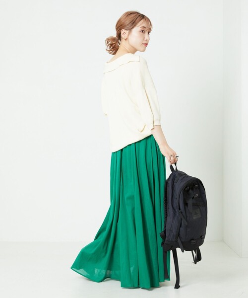 FREAK'S STORE（フリークスストア）の「【WEB限定】インドボイルボリュームスカート（スカート・レディース・ホワイト/ブラック/ベージュ/オレンジ/グリーン/パープル・ﾌﾘ-）」の13枚目の写真