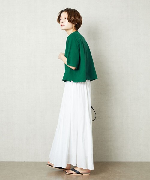 FREAK'S STORE（フリークスストア）の「【WEB限定】インドボイルボリュームスカート（スカート・レディース・ホワイト/ブラック/ベージュ/オレンジ/グリーン/パープル・ﾌﾘ-）」の9枚目の写真