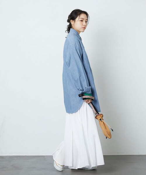 FREAK'S STORE（フリークスストア）の「【WEB限定】インドボイルボリュームスカート（スカート・レディース・ホワイト/ブラック/ベージュ/オレンジ/グリーン/パープル・ﾌﾘ-）」の22枚目の写真