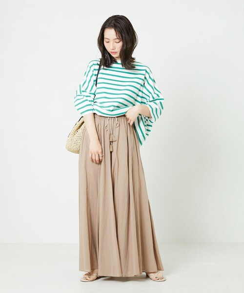 FREAK'S STORE（フリークスストア）の「【WEB限定】インドボイルボリュームスカート（スカート・レディース・ホワイト/ブラック/ベージュ/オレンジ/グリーン/パープル・ﾌﾘ-）」の14枚目の写真