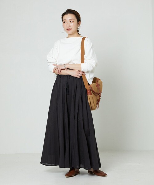 FREAK'S STORE（フリークスストア）の「【WEB限定】インドボイルボリュームスカート（スカート・レディース・ホワイト/ブラック/ベージュ/オレンジ/グリーン/パープル・ﾌﾘ-）」の15枚目の写真