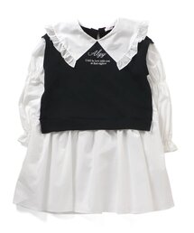 algy | 袖シャーリングドッキング風ワンピ(ワンピース)