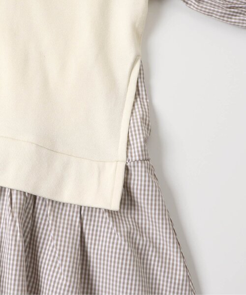 algy（アルジー）の「袖シャーリングドッキング風ワンピ（ワンピース・キッズ・アイボリー/ブラック・MEDIUM/XXX-SMALL/X-SMALL/XX-SMALL/SMALL）」の10枚目の写真