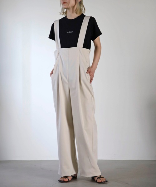 UNFIELD(アンフィールド)の「【UNFIELD】ハイウェストサロペット(サロペット/オーバーオール・レディース・ブラウン/ブラック/アイボリー・FREE)」の11枚目の写真