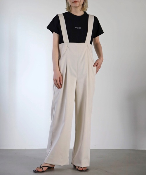 UNFIELD(アンフィールド)の「【UNFIELD】ハイウェストサロペット(サロペット/オーバーオール・レディース・ブラウン/ブラック/アイボリー・FREE)」の12枚目の写真