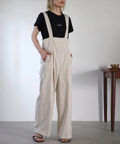 UNFIELD(アンフィールド)の「【UNFIELD】ハイウェストサロペット(サロペット/オーバーオール・レディース・ブラウン/ブラック/アイボリー・FREE)」の15枚目の写真