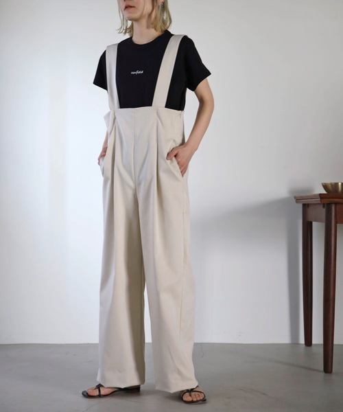 UNFIELD(アンフィールド)の「【UNFIELD】ハイウェストサロペット(サロペット/オーバーオール・レディース・ブラウン/ブラック/アイボリー・FREE)」の17枚目の写真