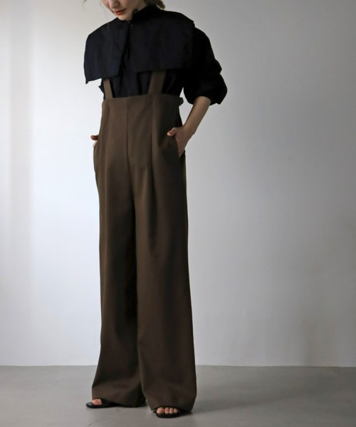 UNFIELD(アンフィールド)の「【UNFIELD】ハイウェストサロペット(サロペット/オーバーオール・レディース・ブラウン/ブラック/アイボリー・FREE)」の21枚目の写真