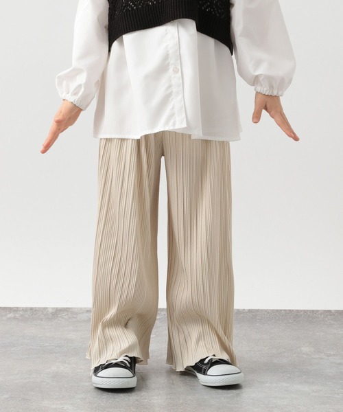 GLOBAL WORK（グローバルワーク）の「キッズ/速乾プリーツイージーパンツ/265303（その他パンツ・キッズ・ライトベージュ/ダークグレー/コーラル/グリーン系その他・130cm/150cm/100cm/110cm/160cm/120cm/140cm）」の3枚目の写真