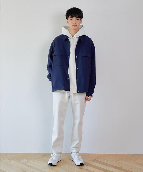 green label relaxing(グリーンレーベルリラクシング)の「シグネチャーデニム スリムテーパード ジーンズ(デニムパンツ・メンズ・ネイビー/ホワイト/コバルトブルー・XL/L/M/S)」の11枚目の写真