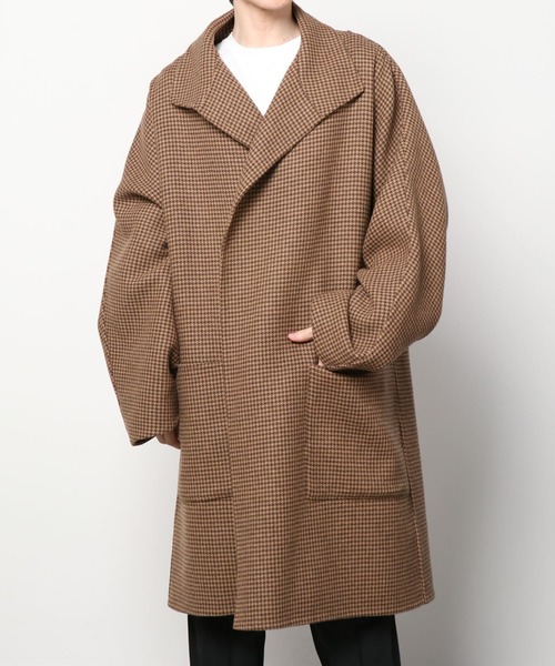 HED MAYNER（ヘドメイナー）の「【HED MAYNER】 BACK SLIT UNBUTTONED COAT（トレンチコート・メンズ・ブラウン・SMALL）」の7枚目の写真