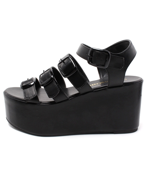 WEGO（ウィゴー）の「WEGO/4ベルトサンダル（サンダル・レディース・ホワイト/ブラック/その他1・LARGE/MEDIUM）」の9枚目の写真