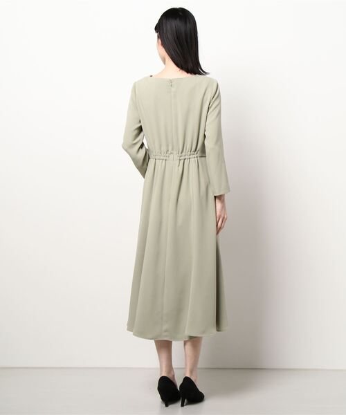 AIMER（エメ）の「七分袖ノーカラーフレアワンピース（ワンピース