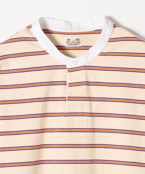 SUNNY  SPORTS（サニースポーツ）の「【SHIPS any別注】SUNNY SPORTS:〈ウォッシャブル〉ハーフ スリーブ ラガーシャツ◇（Tシャツ/カットソー・レディース・チャコールグレー/ネイビー/ナチュラル・ONE SIZE）」の4枚目の写真