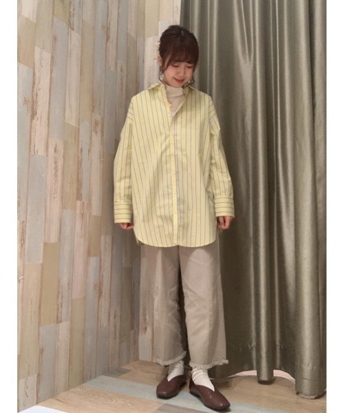 Green　Parks（グリーンパークス）の「裾ほつれナチュラルカラーパンツ（その他パンツ・レディース・ミント/アイボリー・L/S/M）」の5枚目の写真