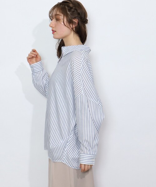 SHOO・LA・RUE(シューラルー)の「◆ドルマンスキッパーシャツ(シャツ/ブラウス・レディース・ブラック系2/ネイビー系2/ホワイト系その他2/イエロー系1/ベージュ系1/ダークグリーン系2・00)」の9枚目の写真