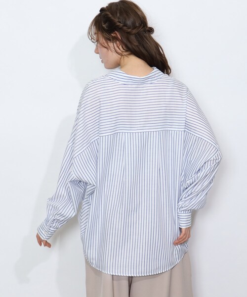 SHOO・LA・RUE(シューラルー)の「◆ドルマンスキッパーシャツ(シャツ/ブラウス・レディース・ブラック系2/ネイビー系2/ホワイト系その他2/イエロー系1/ベージュ系1/ダークグリーン系2・00)」の10枚目の写真
