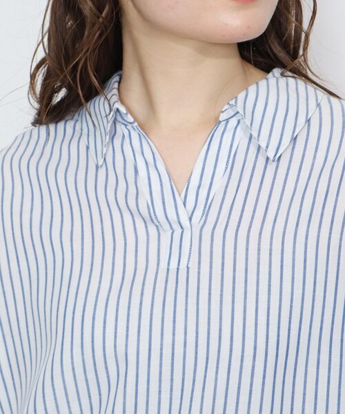 SHOO・LA・RUE(シューラルー)の「◆ドルマンスキッパーシャツ(シャツ/ブラウス・レディース・ブラック系2/ネイビー系2/ホワイト系その他2/イエロー系1/ベージュ系1/ダークグリーン系2・00)」の11枚目の写真