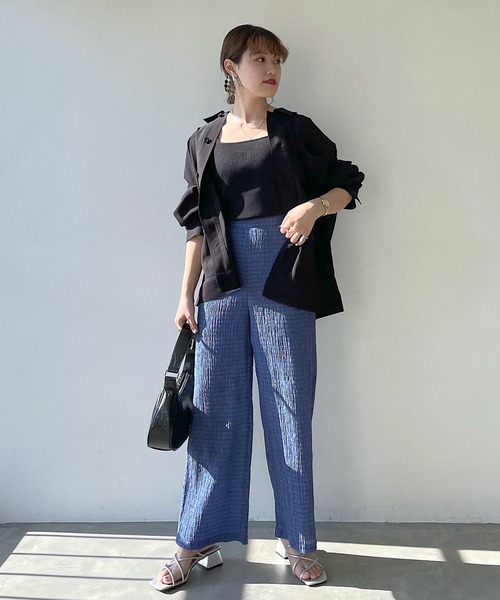 PAGEBOY(ページボーイ)の「シャーリングリラックスパンツ(その他パンツ・レディース・スカイブルー/ブラック/カーキ・FREE)」の10枚目の写真