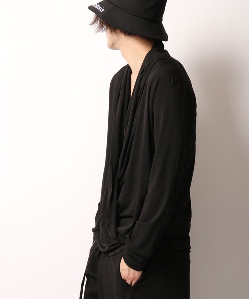 ByTheR(バイザアール)の「BYTHER 韓国ブランド カシュクール カーディガン(カーディガン/ボレロ・メンズ・ブラック・FREE)」の7枚目の写真