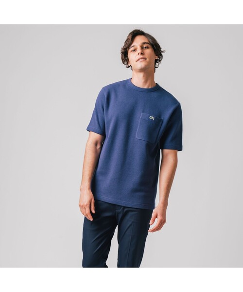 LACOSTE(ラコステ)の「鹿の子地ポケットTシャツ(Tシャツ/カットソー・メンズ・ホワイト/ブラック/ダークブルー/サンドベージュ/モスグリーン/ネイビー/オリーブ/ライトグレー・2/4/5/3)」の8枚目の写真