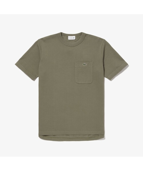 LACOSTE(ラコステ)の「鹿の子地ポケットTシャツ(Tシャツ/カットソー・メンズ・ホワイト/ブラック/ダークブルー/サンドベージュ/モスグリーン/ネイビー/オリーブ/ライトグレー・2/4/5/3)」の6枚目の写真