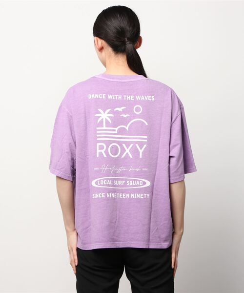 ROXY(ロキシー)の「ROXY/ロキシー ビッグシルエット/オーバーサイズ/バックプリントTシャツ RST222046(Tシャツ/カットソー・レディース・ホワイト/ブルー/パープル・M/L)」の1枚目の写真