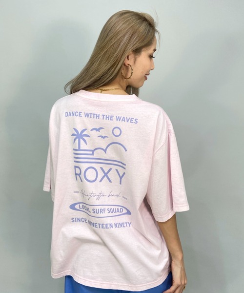 ROXY(ロキシー)の「ROXY/ロキシー ビッグシルエット/オーバーサイズ/バックプリントTシャツ RST222046(Tシャツ/カットソー・レディース・ホワイト/ブルー/パープル・M/L)」の3枚目の写真