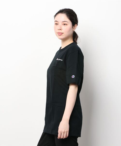 Champion(チャンピオン)の「【T18】【Champion/チャンピオン】HERITAGE POCKET TEE(Tシャツ/カットソー・レディース・ホワイト/ブラック・MEDIUM/SMALL)」の4枚目の写真