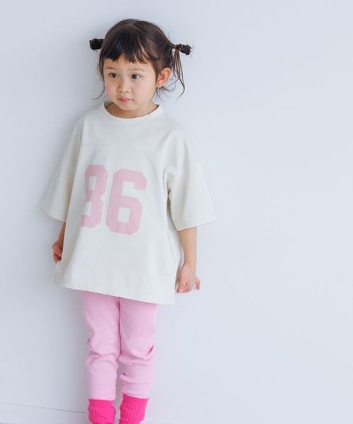 LOWRYS FARM（ローリーズファーム）の「ナンバリングＴシャツ　269275（Tシャツ/カットソー・キッズ・グレー/イエロー/アイボリー・110cm/120cm/130cm/140cm/150cm）」の2枚目の写真