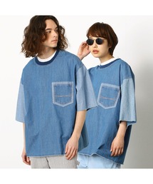 デニムプルオーバーシャツ