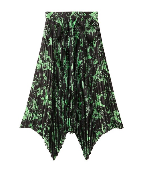 MECRE（メクル）の「アートプリントランダムヘムプリーツスカート（スカート・レディース・ピンク/グリーン・S/M）」の10枚目の写真