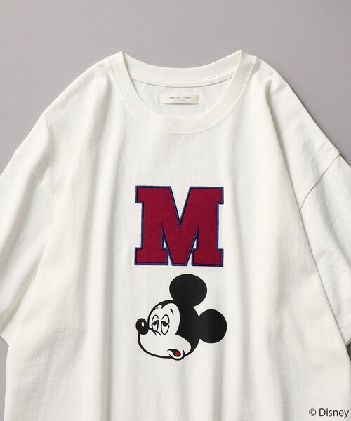 FREAK'S STORE（フリークスストア）の「【WEB限定】DISNEY(ディズニー)　ミッキーマウス/別注MワッペンTシャツ（Tシャツ/カットソー・レディース・グリーン/オフホワイト/ブラック/グレー・ﾌﾘ-）」の21枚目の写真