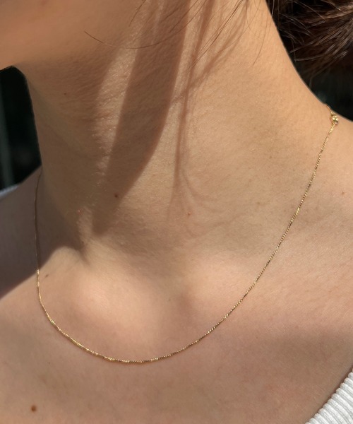SHENERY(シーナリー)の「【WEB限定】シンプルチェーンネックレス(ネックレス・レディース・シルバー/ゴールド・FREE)」の15枚目の写真