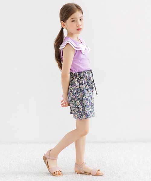 Bee des Bee（ビーデスビー）の「ノースリーブセーラー風トップス（タンクトップ・キッズ・サックスブルー/ミント/ラベンダー・110cm/100cm/120cm/130cm/140cm/150cm）」の4枚目の写真