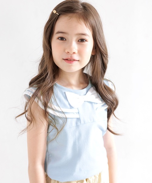 Bee des Bee（ビーデスビー）の「ノースリーブセーラー風トップス（タンクトップ・キッズ・サックスブルー/ミント/ラベンダー・110cm/100cm/120cm/130cm/140cm/150cm）」の14枚目の写真