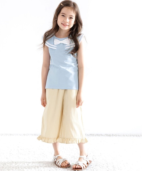 Bee des Bee（ビーデスビー）の「ノースリーブセーラー風トップス（タンクトップ・キッズ・サックスブルー/ミント/ラベンダー・110cm/100cm/120cm/130cm/140cm/150cm）」の13枚目の写真