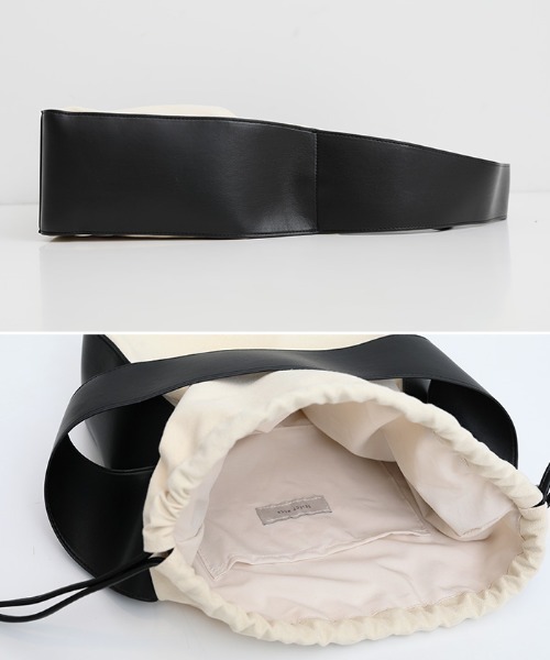 select MOCA（セレクトモカ）の「バイカラーワンハンドル巾着トートバッグ（トートバッグ・レディース・ブラック/キャメル/アイボリー・FREE）」の20枚目の写真