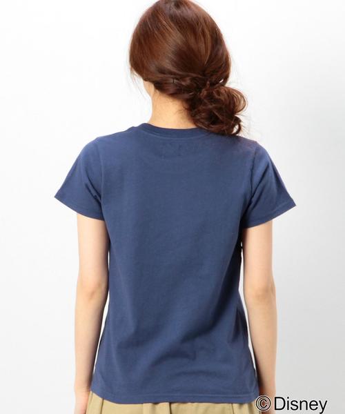 coen（コーエン）の「コーエン別注Disney（ディズニー）Mickey抜染プリントＴシャツ（Tシャツ/カットソー・レディース・ブラック/ネイビー・LARGE/MEDIUM）」の7枚目の写真
