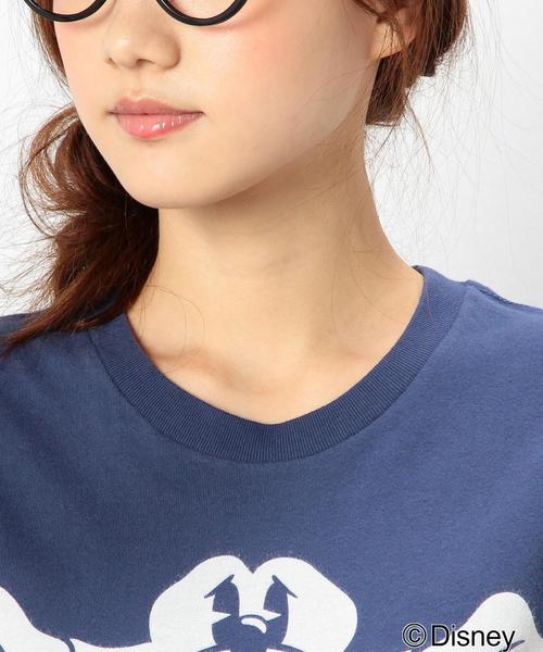 coen（コーエン）の「コーエン別注Disney（ディズニー）Mickey抜染プリントＴシャツ（Tシャツ/カットソー・レディース・ブラック/ネイビー・LARGE/MEDIUM）」の11枚目の写真
