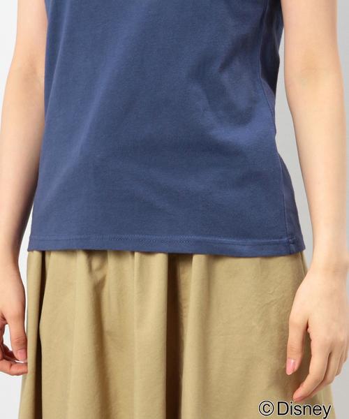coen（コーエン）の「コーエン別注Disney（ディズニー）Mickey抜染プリントＴシャツ（Tシャツ/カットソー・レディース・ブラック/ネイビー・LARGE/MEDIUM）」の3枚目の写真